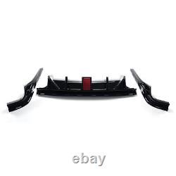 For Jeep Grand Cherokee Trackhawk 2018-21 Gloss Black Rear Bumper Diffuser WithLED