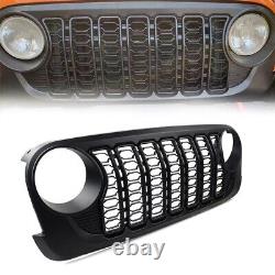 For Jeep Wrangler JK 2007-2017 Upgraded To JL Front Bumper Mesh Grille Grill