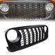 For Jeep Wrangler Jk 2007-2017 Upgraded To Jl Front Bumper Mesh Grille Grill