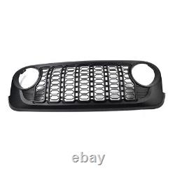 For Jeep Wrangler JK 2007-2017 Upgraded To JL Front Bumper Mesh Grille Grill