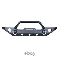 For Jeep Wrangler JK 2007-2018 Front Winch Bumper Guard Textured Black