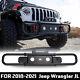 Front Bumper For 18-21 Jeep Wrangler Jl Jlu Round Tube Design Extend Winch Plate