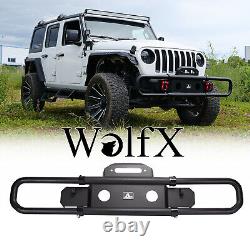 Front Bumper For 18-23 Jeep Wrangler JL/07-18 JK/19-23 Gladiator JT with2 D-Rings