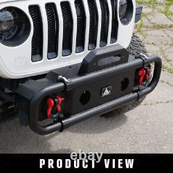 Front Bumper For 18-23 Jeep Wrangler JL/07-18 JK/19-23 Gladiator JT with2 D-Rings