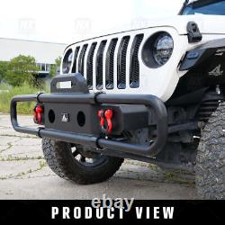 Front Bumper For 18-23 Jeep Wrangler JL/07-18 JK/19-23 Gladiator JT with2 D-Rings