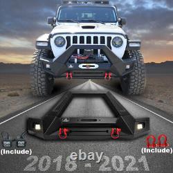 Front Bumper For 18-23 Jeep Wrangler JL / 19-23 Gladiator JT 2007-2018 JK Steel