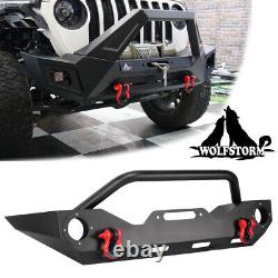 Front Bumper For 18-23 Jeep Wrangler JL/20-23 Gladiator JT With D-Ring Shackles