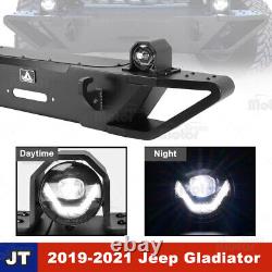 Front Bumper For 18-23 Jeep Wrangler JL JLU / 19-23 Gladiator JT With LED Lights