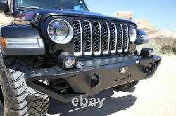 Front Bumper For 18-23 Jeep Wrangler JL JLU / 19-23 Gladiator JT With LED Lights