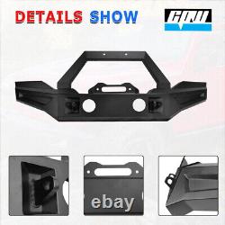 Front Bumper For 2007-2018 Jeep Wrangler JK JKU Black Steel Adaptable Hooke Road