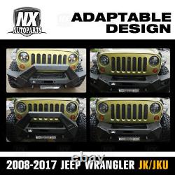 Front Bumper For 2007-2018 Jeep Wrangler JK JKU JT Winch Plate with LED Lights