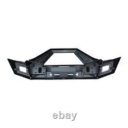 Front Bumper For 2007-2018 Jeep Wrangler JK JKU JT Winch Plate with LED Lights