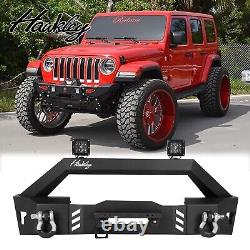 Front Bumper For 2007-2018 Wrangler JK /18-23 JL 19-23 JT with2D-Rings+LED Lights