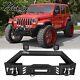 Front Bumper For 2007-2018 Wrangler Jk /18-23 Jl 19-23 Jt With2d-rings+led Lights