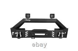 Front Bumper For 2007-2018 Wrangler JK /18-23 JL 19-23 JT with2D-Rings+LED Lights