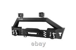 Front Bumper For 2007-2018 Wrangler JK /18-23 JL 19-23 JT with2D-Rings+LED Lights