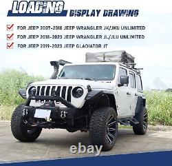 Front Bumper For 2007-2018 Wrangler JK /18-23 JL 19-23 JT with D-Rings +LED Lights