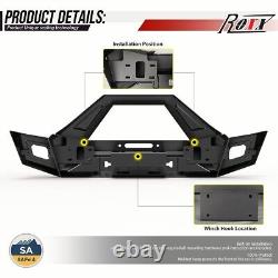 Front Bumper For 2018-2022 Jeep Wrangler JL Gladiator JT LED Lights Winch D-ring