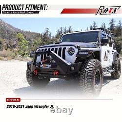 Front Bumper For 2018-2022 Jeep Wrangler JL Gladiator JT LED Lights Winch D-ring