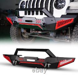 Front Bumper For 2018-2023 Jeep Wrangler JK JL 2019-2023 Gladiator JT withD-Rings