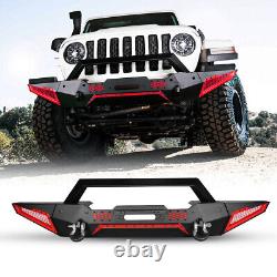 Front Bumper For 2018-2023 Jeep Wrangler JK JL 2019-2023 Gladiator JT withD-Rings