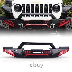 Front Bumper For 2018-2023 Jeep Wrangler JL 07-18 JK 19-23 Gladiator with2D-Rings