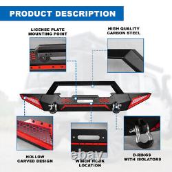 Front Bumper For 2018-2023 Jeep Wrangler JL 07-18 JK 19-23 Gladiator with2D-Rings