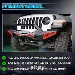 Front Bumper For 2018-2023 Jeep Wrangler JL 2019-2023 Gladiator JT 2007-2018 JK