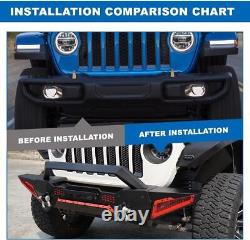 Front Bumper For 2018-2023 Jeep Wrangler JL 2019-2023 Gladiator JT 2007-2018 JK