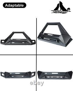 Front Bumper For 2018-2024 Jeep Wrangler JL Gladiator JT withLED Lights&2D-Rings