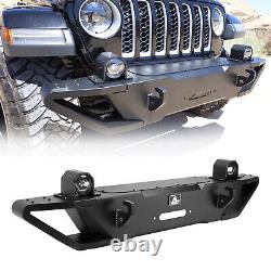 Front Bumper For 2019-2023 Jeep Gladiator JT Wrangler JL JLU with LED Fog Lights