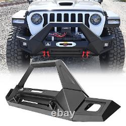 Front Bumper+Rear Bumper For 2007-2018 Jeep Wrangler JK JKU withLED Lights+D-Rings