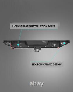 Front Bumper+Rear Bumper For 2007-2018 Jeep Wrangler JK JKU withLED Lights+D-Rings