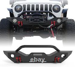 Front Bumper / Rear Bumper For 2018-2023 Jeep Wrangler JL JLU with2D-Rings Steel