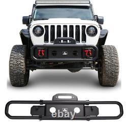 Front Bumper/Rear Bumper For 2018-2024 Jeep Wrangler JL JLU Black Steel Textured