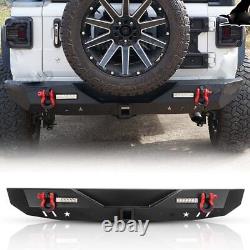 Front Bumper/Rear Bumper For 2018-2024 Jeep Wrangler JL JLU withLED Light&2D-Ring