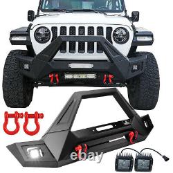 Front Bumper/Rear Bumper For 2018-2024 Jeep Wrangler JL JLU withLED Light Textured