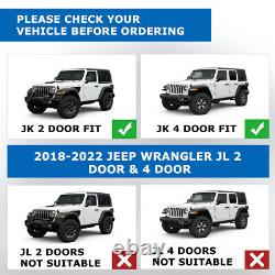 Front Bumper Rear Bumper withD-Rings For 2007-2018 Jeep Wrangler JK Bumper Combo