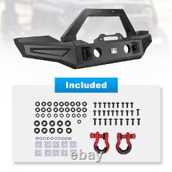 Front Bumper Rear Bumper with D-Rings & Hitch For 2007-2018 Jeep Wrangler JK