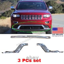 Front Bumper Trim Molding SET For 14-16 Jeep Grand Cherokee SUMMIT