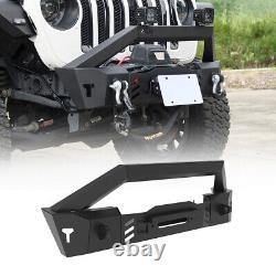 Front Bumper WithLED Lights For 07-18 Jeep Wrangler JK 18-23 JL 19-23 Gladiator JT