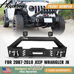 Front Bumper WithPod lights & D-Ring Shackles For 2007-18 Jeep Wrangler JK 2024 JL