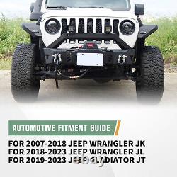 Front Bumper WithPod lights & D-Ring Shackles For 2007-18 Jeep Wrangler JK 2024 JL