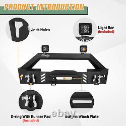 Front Bumper WithPod lights & D-Ring Shackles For 2007-18 Jeep Wrangler JK 2024 JL