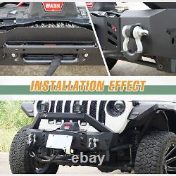 Front Bumper WithPod lights & D-Ring Shackles For 2007-18 Jeep Wrangler JK 2024 JL