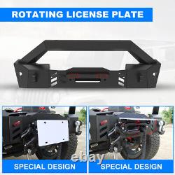 Front Bumper With LED Lights+Winch Plate For 2007-2023 Jeep Wrangler JK/JL/JT