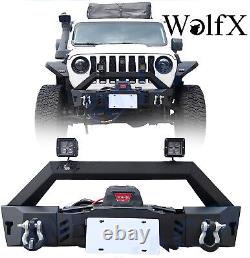 Front Bumper for 07-18 Jeep Wrangler JK/18-23 JL/19-23 Gladiator JT Powder Coate