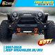 Front Bumper For 08-17 Jeep Wrangler Jk Jku Offroad With Led Lights Winch Plate