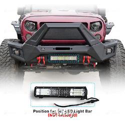 Front Bumper for 08-17 Jeep Wrangler JK JKU Offroad with LED Lights Winch Plate