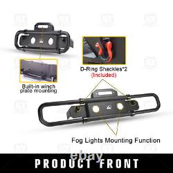 Front Bumper for 18-22 Jeep Wrangler JL JLU Winch Plate Round Tube Design Extend